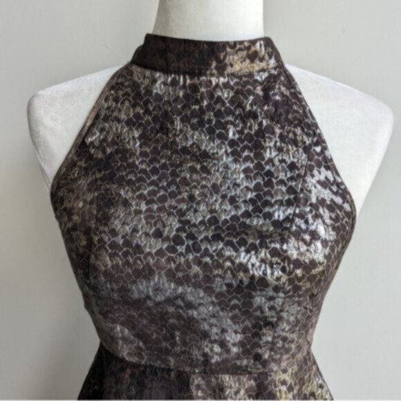 Urban Outfitters metallic backless halter mini dress - Picture 4 of 9